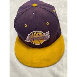 Los Angeles Lakers Purple Gold Snapback Hat New Era 59FIFTY Hardwood Classics